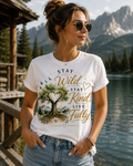 Stay Wild. Stay Kind. Live Fully. Nature Inspired Tee