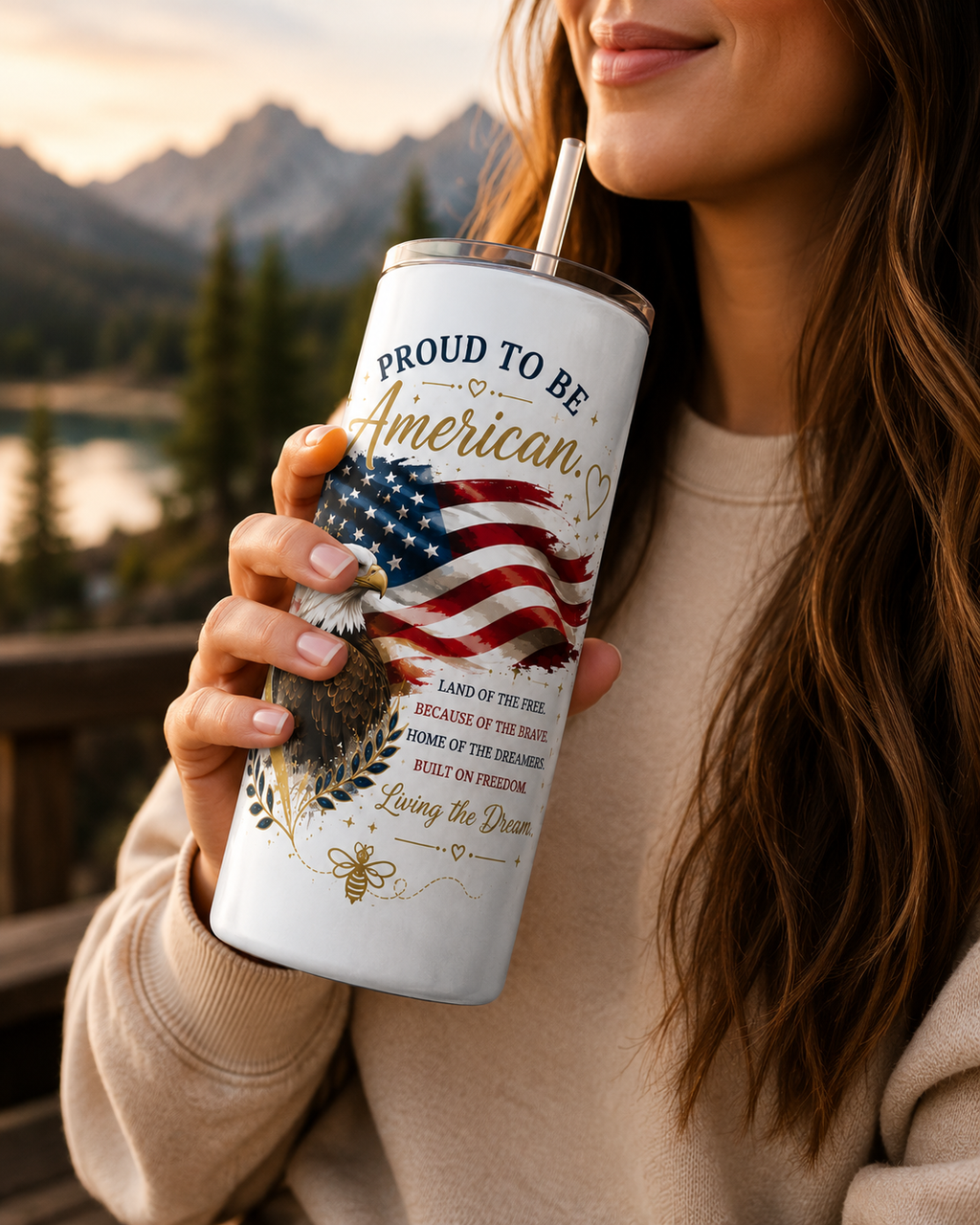 Proud to Be American – 20 oz Tumbler
