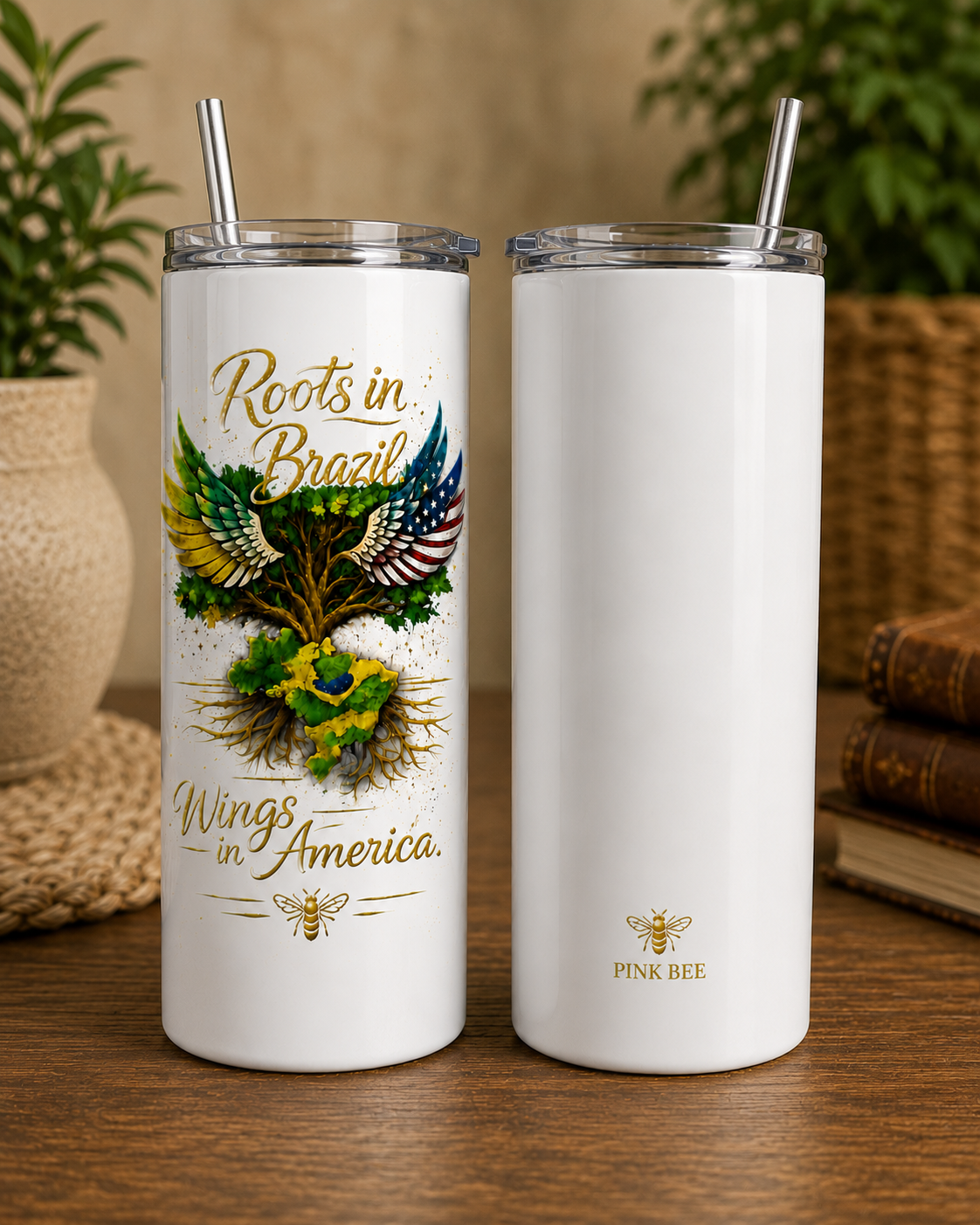 Roots in Brazil, Wings in America – 20 oz Tumbler