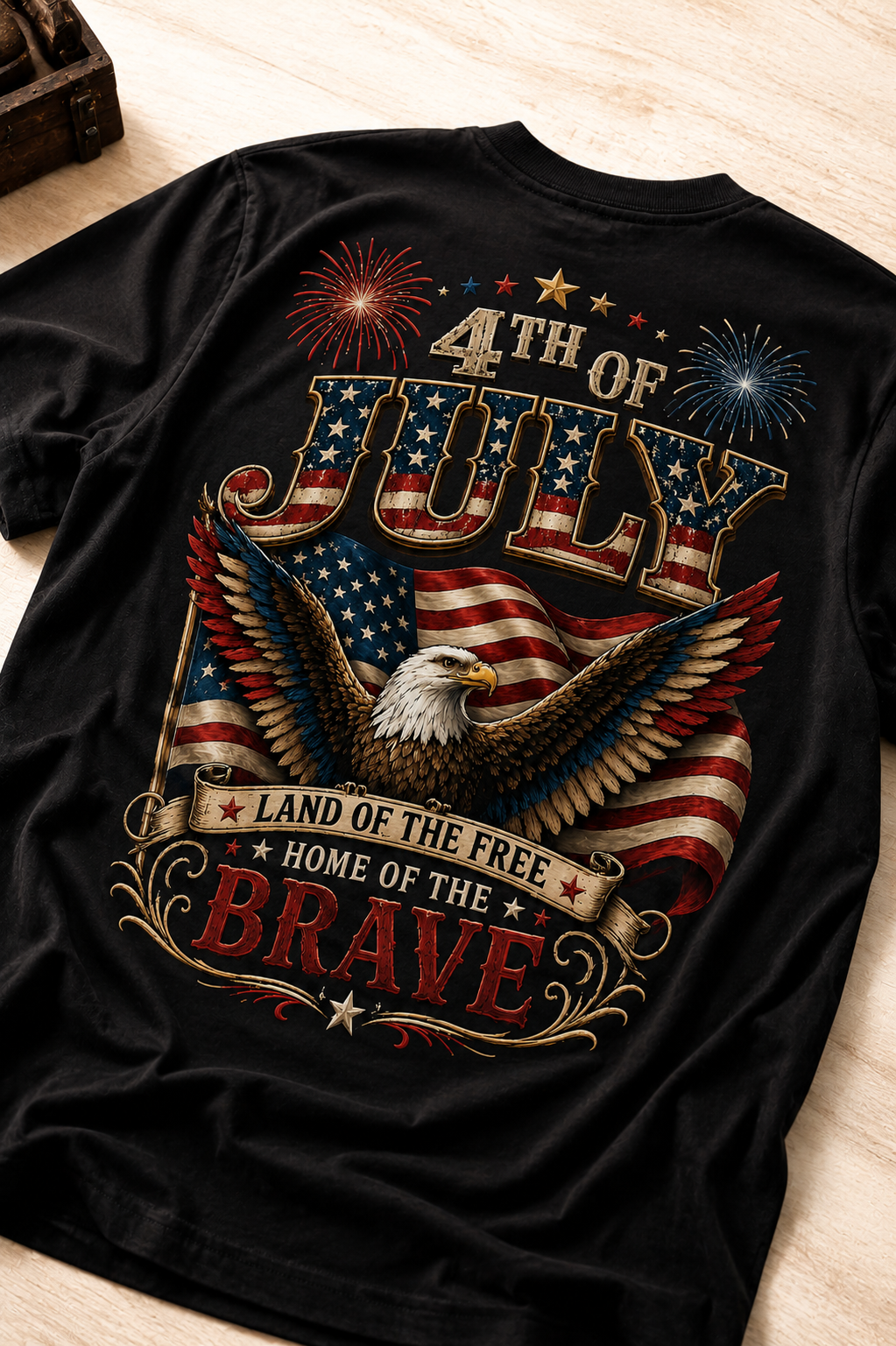 Land of the Free Tee – Black