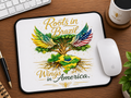 Roots in Brazil Wings in America Mouse Pad – Brazilian American Design