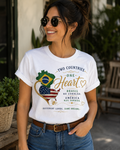 Two Countries. One Heart. | Brazilian American Unisex Graphic T-Shirt