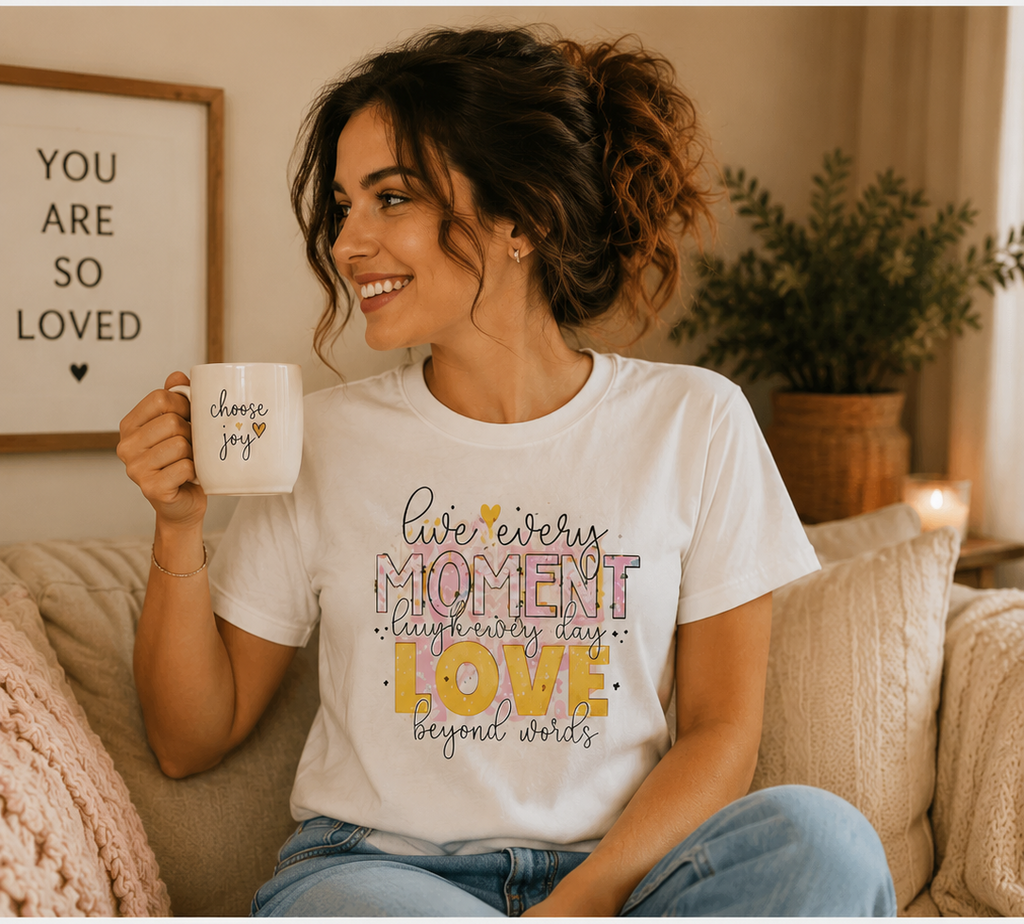 Live Every Moment Love T-Shirt - Faith Inspirational Shirt