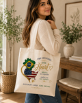 Two Countries One Heart Brazil USA Canvas Tote Bag
