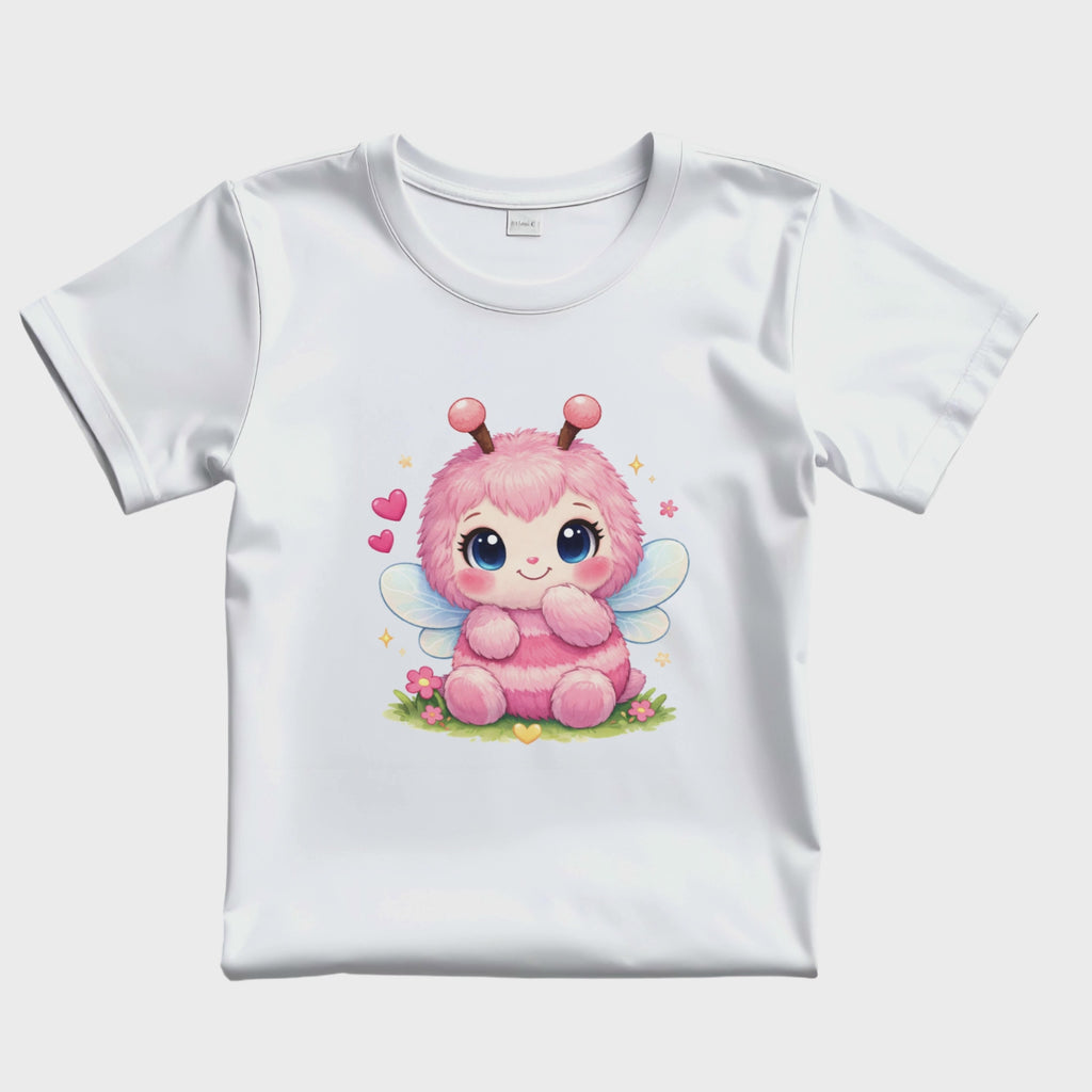 Bee Happy Girls Tee – Pink Bee Collection